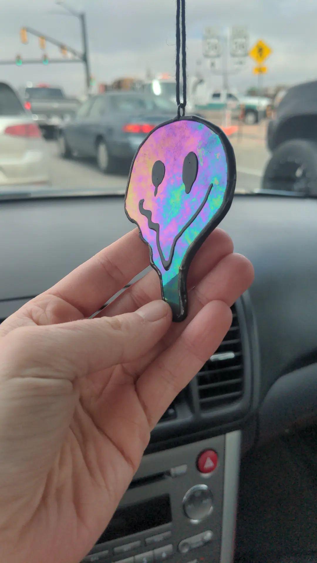 Custom Pre-Order - Super Mini Drippy Charm - Stained Glass Suncatcher