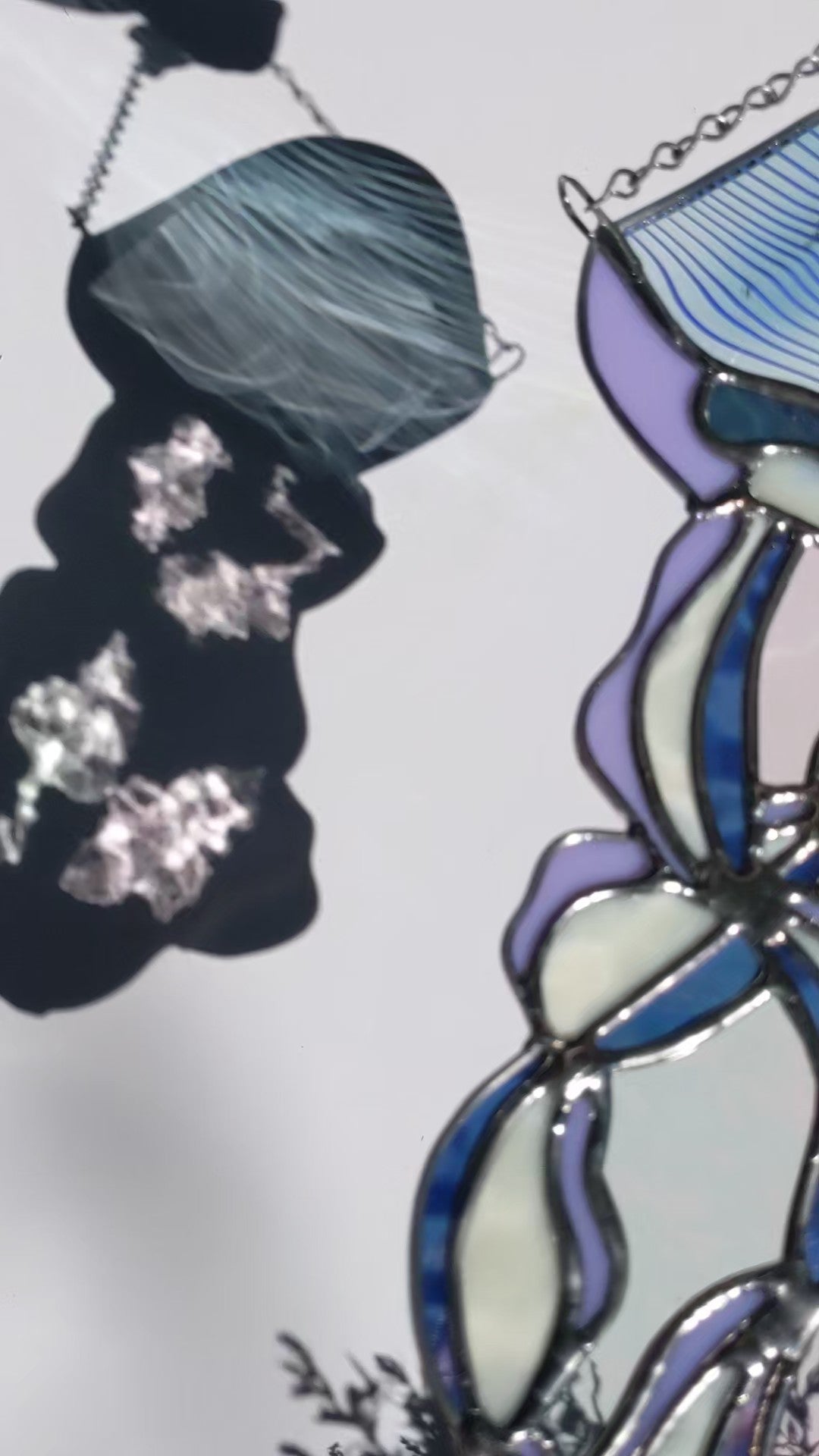 Blurple Jellyfish - Stained Glass Suncatcher