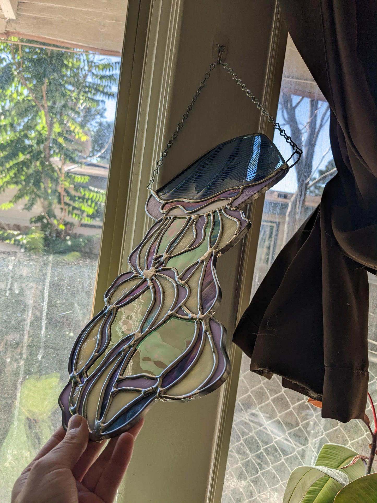 Blurple Jellyfish - Stained Glass Suncatcher