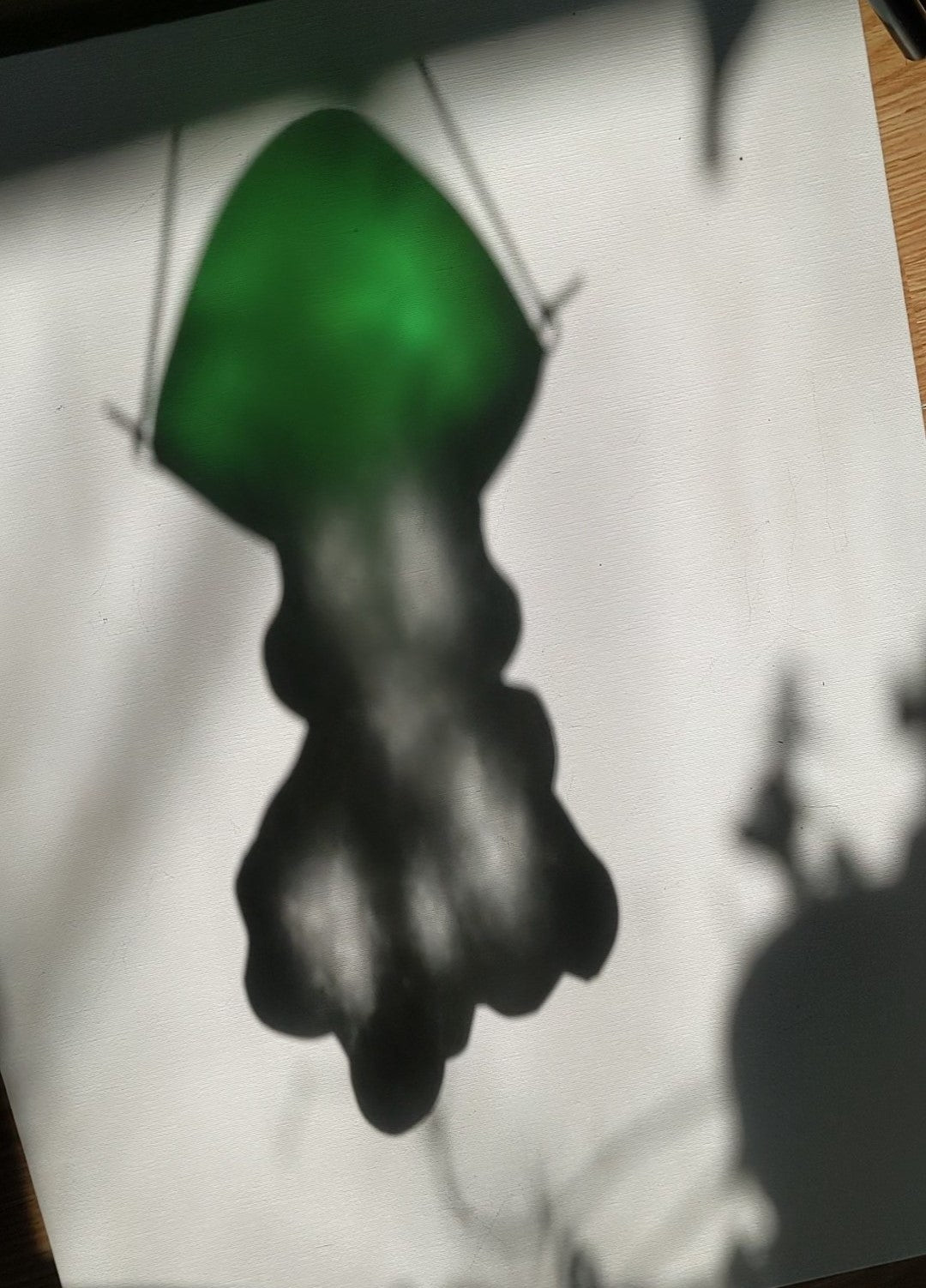 Glittery Green Jellyfish - Stained Glass Suncatcher